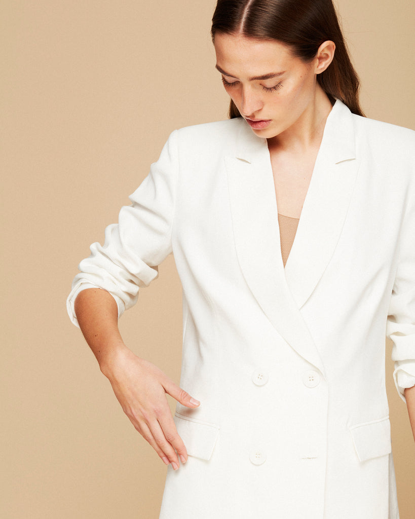 IVORY SIRAY DOUBLE BREASTED BLAZER