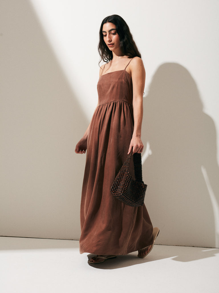 BROWN ROBALO DRESS