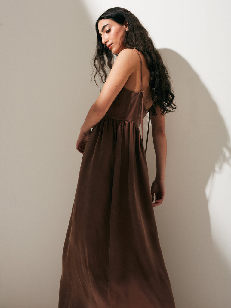 BROWN ROBALO DRESS