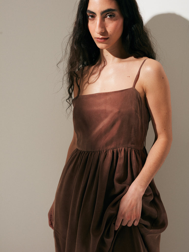 BROWN ROBALO DRESS