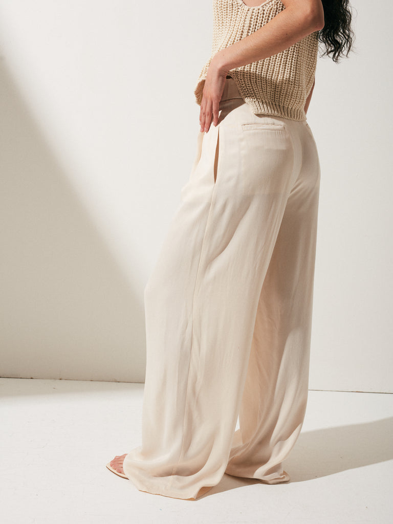 CREAM WAVE PANTS