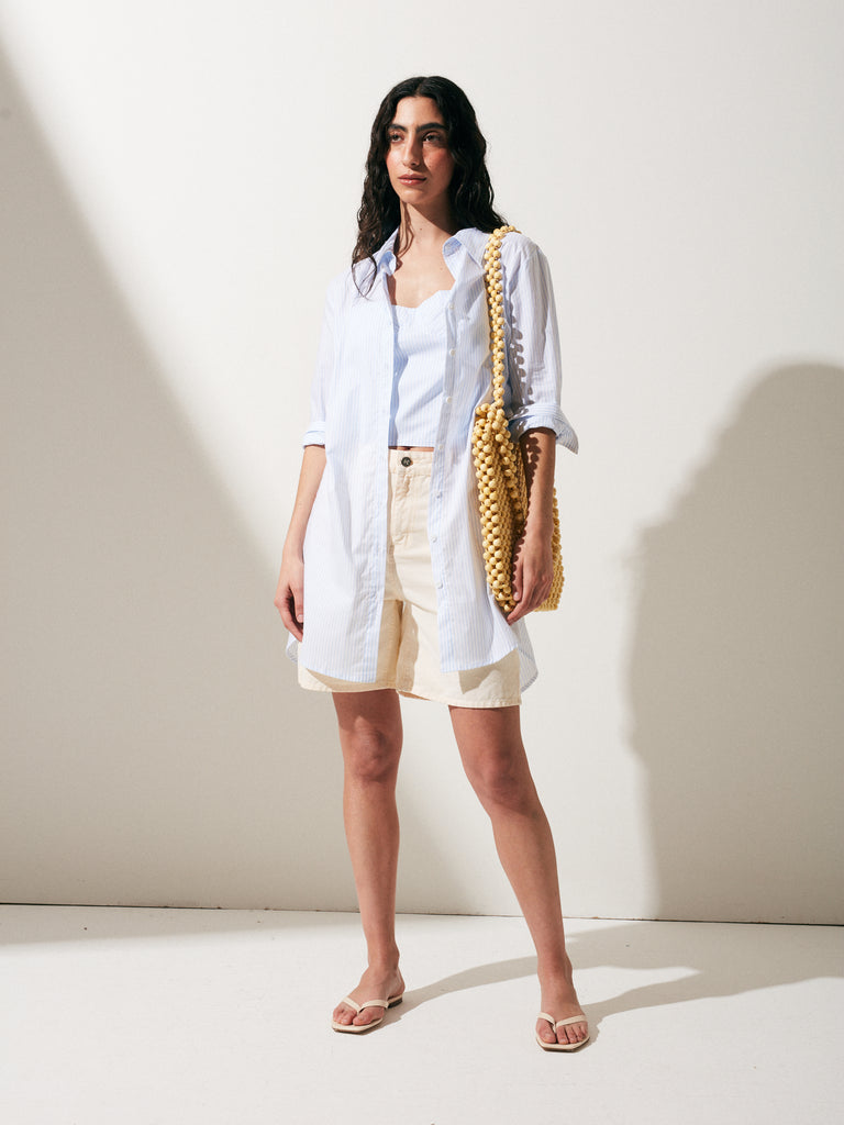 LIGHT BLUE STRIPED CRUISE BLOUSE