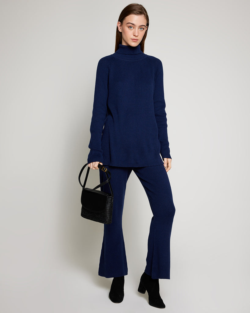 PANTALON TEJIDO AZUL
